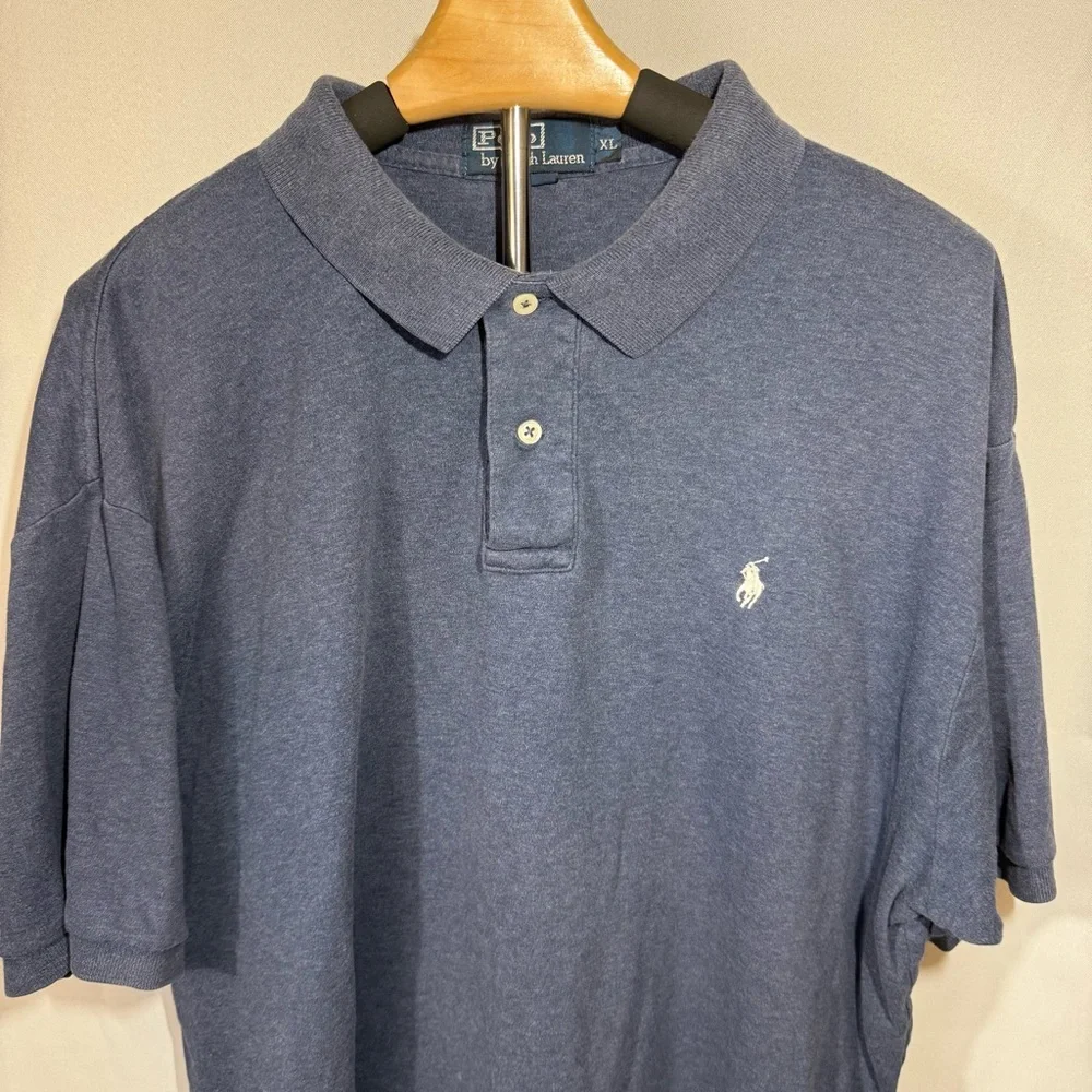 Polo Ralph Lauren‎ Blue Short Sleeve Polo Shirt Men's XL Classic Pony Logo